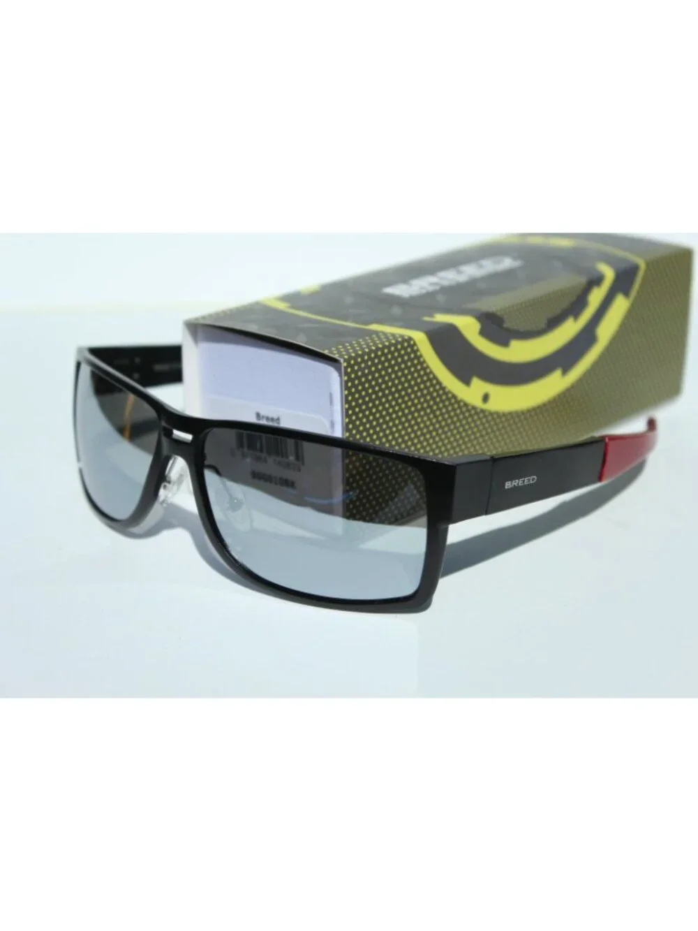 BREED Stratus POLARIZED Sunglasses Black Aluminum Sport/Silver NEW $185 BSG010BK